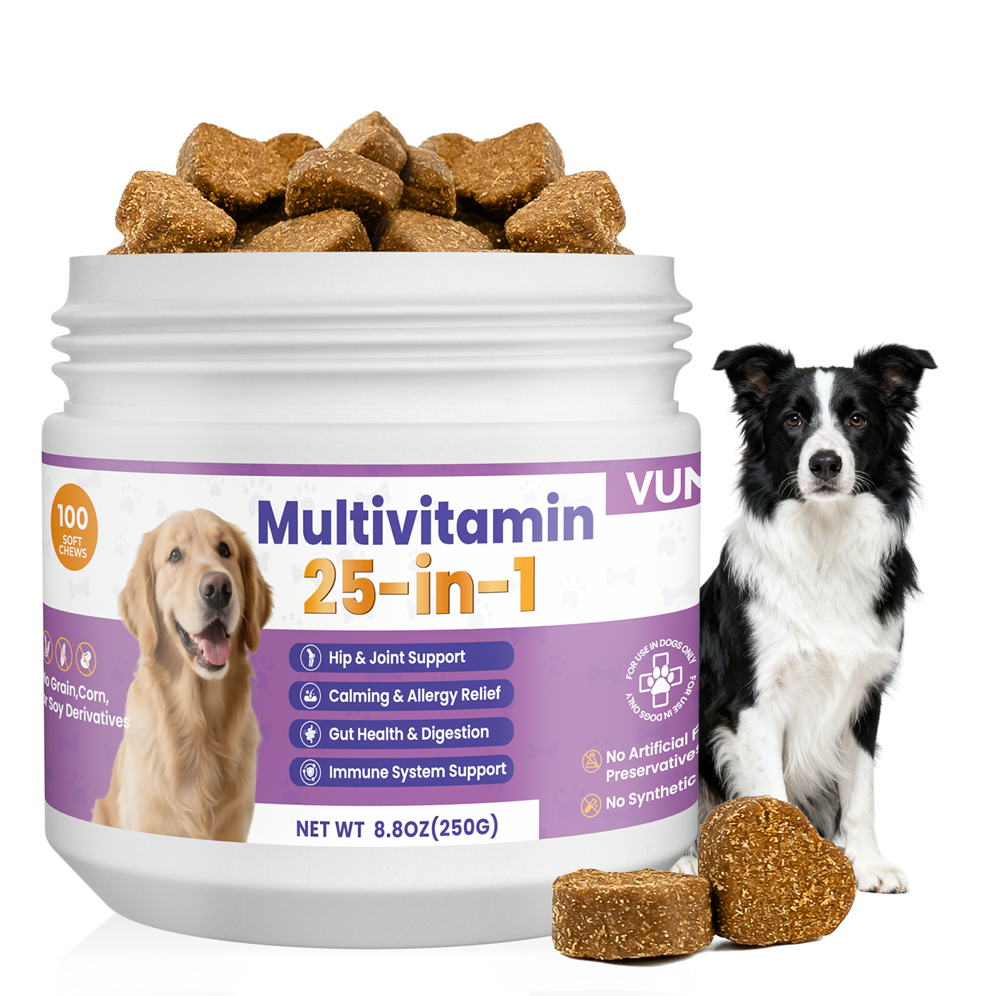 Soft Chews for Skin, Coat, Joints, Digestion & Immunity