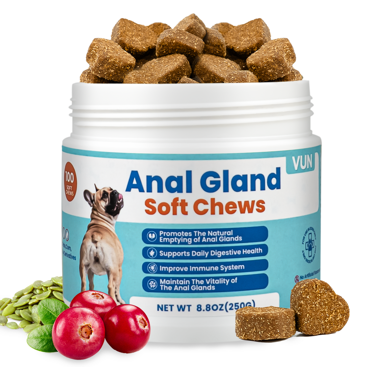 Dog Anal Gland Support & Scoot Relief Chews | Dr. VUN