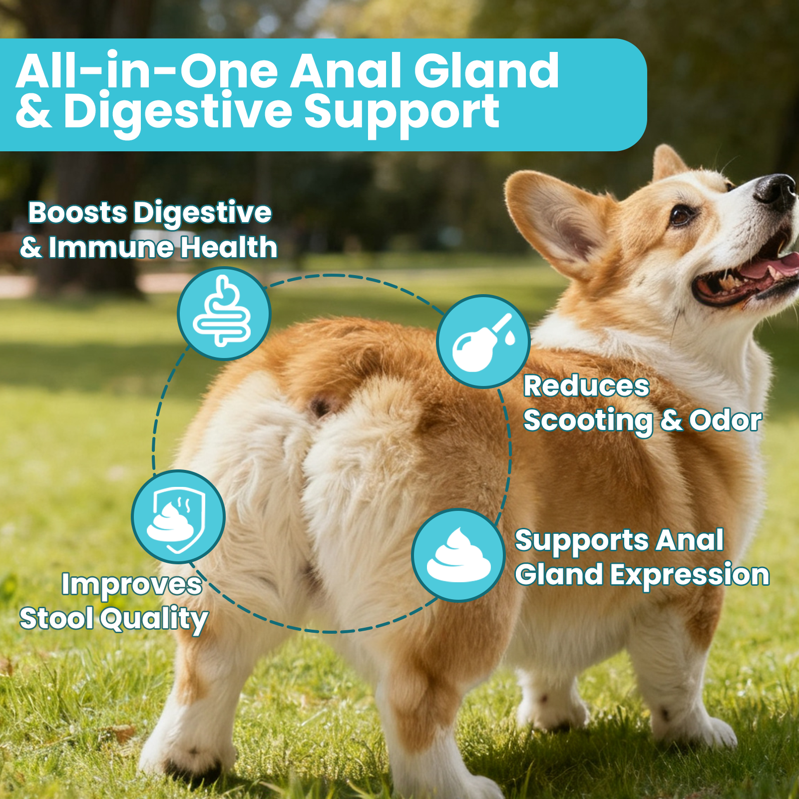 VUN Dog Anal Gland Chews – Scoot Relief & Digestive Support