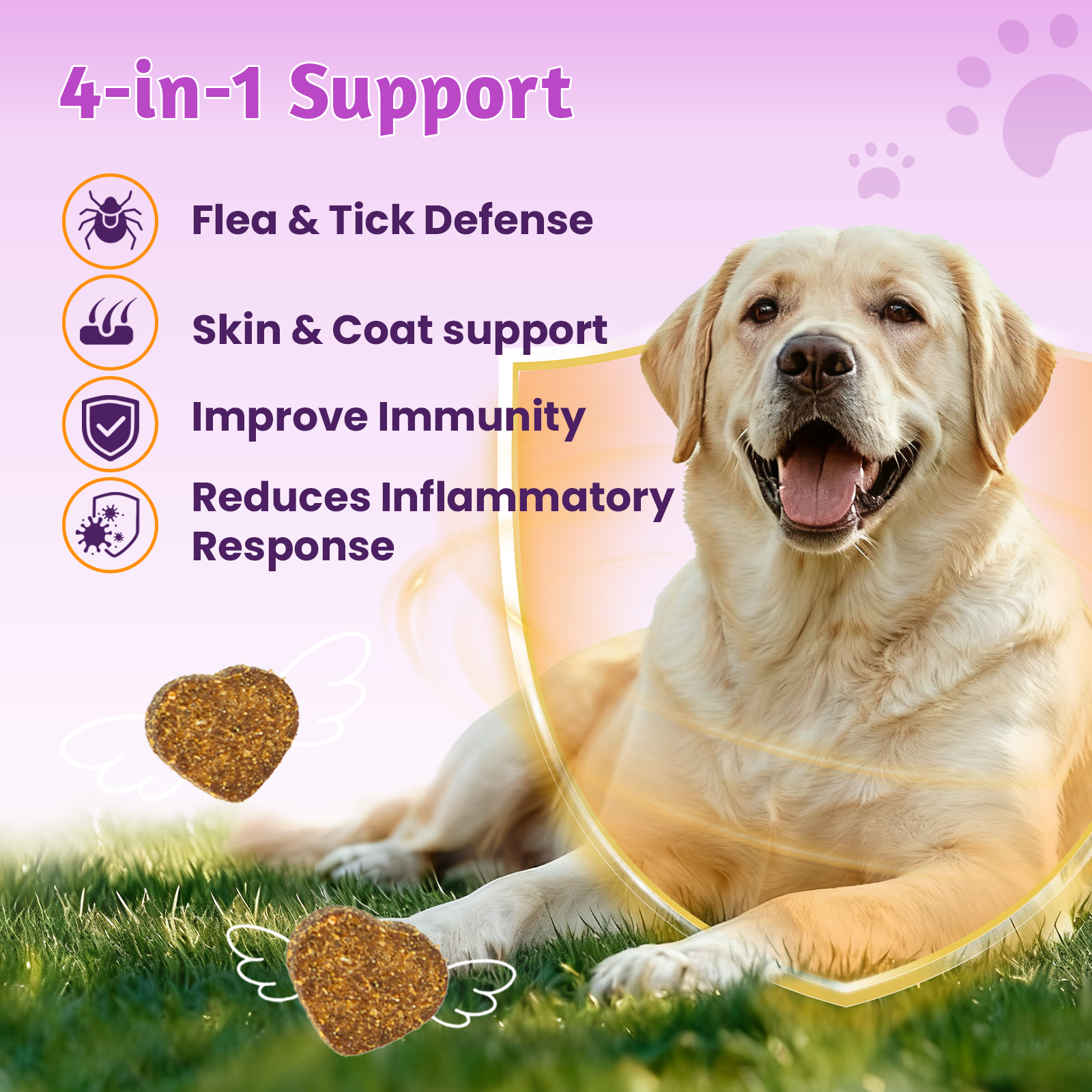 VUN Flea & Tick Prevention Chews – Natural Oral Supplement for Dogs & Cats