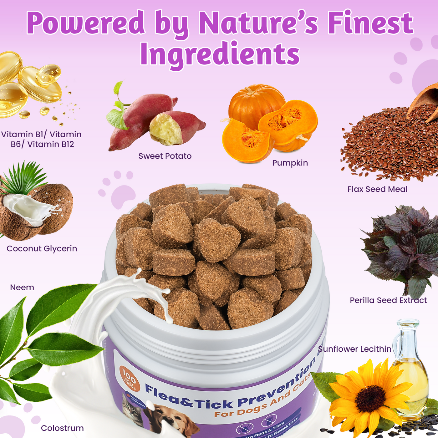 VUN Flea & Tick Prevention Chews – Natural Protection for Itch-Free Skin & Year-Round Wellness