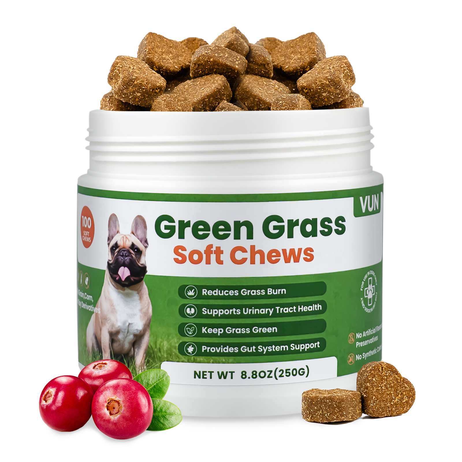 VUN Green Grass Dog Chews – Dog Urine Neutralizer & Lawn Saver